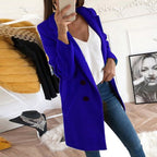 Violet | Damski długi płaszcz na guziki, elegancki płaszcz taliowany | Rokishi | Żółty