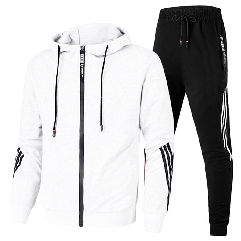 Warren | Męski dres o kroju relaxed fit, nowoczesny dwuczęściowy komplet | Rokishi | Granatowy