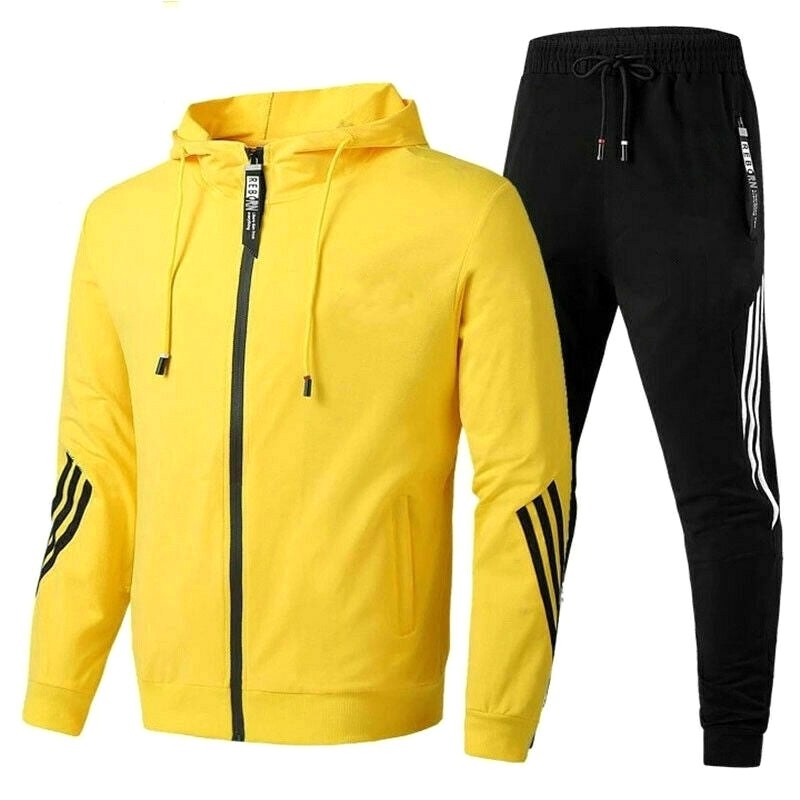 Warren | Męski dres o kroju relaxed fit, nowoczesny dwuczęściowy komplet | Rokishi | Granatowy