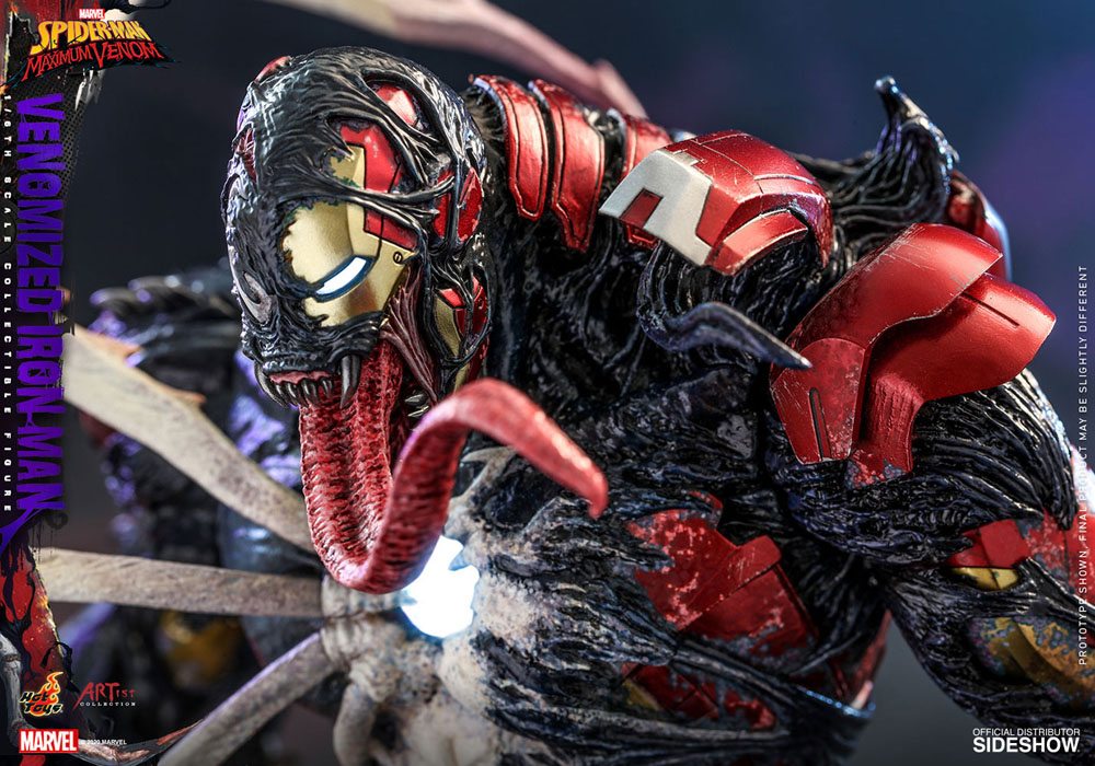 Marvel&#39;s Spider-Man: Maximum Venom Artist Collection Action Figure 1/6 Venomized Iron Man 35 cm