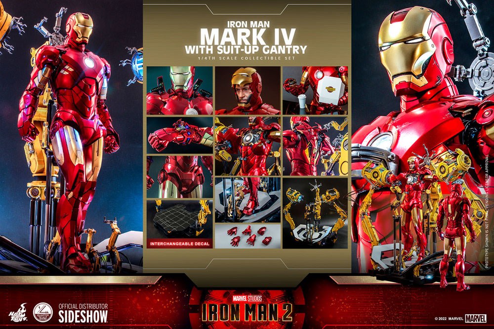 Iron Man 2 Action Figure 1/4 Iron Man Mark IV with Suit-Up Gantry 49 cm