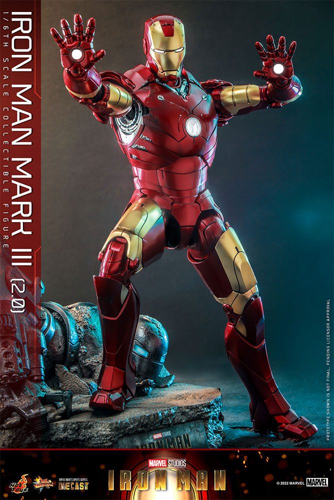 Iron Man Movie Masterpiece Series Diecast Action Figure 1/6 Iron Man Mark III (2.0) 32 cm