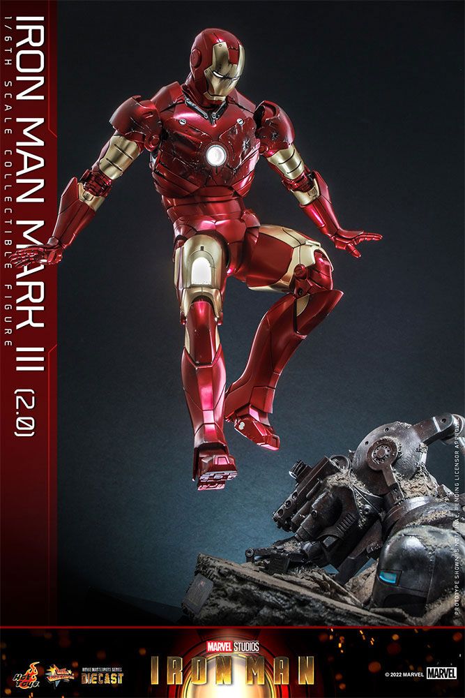 Iron Man Movie Masterpiece Series Diecast Action Figure 1/6 Iron Man Mark III (2.0) 32 cm