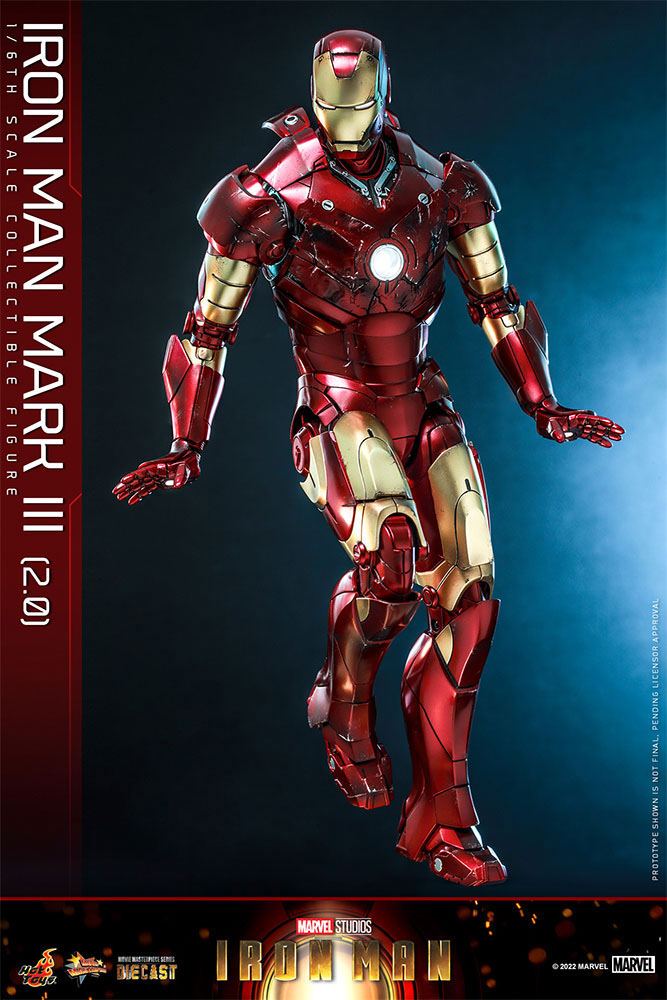 Iron Man Movie Masterpiece Series Diecast Action Figure 1/6 Iron Man Mark III (2.0) 32 cm