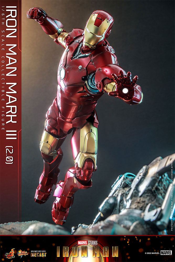 Iron Man Movie Masterpiece Series Diecast Action Figure 1/6 Iron Man Mark III (2.0) 32 cm