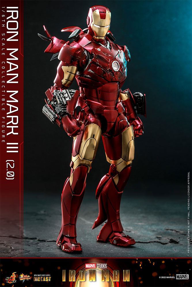 Iron Man Movie Masterpiece Series Diecast Action Figure 1/6 Iron Man Mark III (2.0) 32 cm