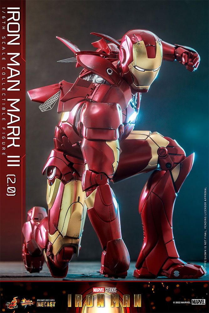 Iron Man Movie Masterpiece Series Diecast Action Figure 1/6 Iron Man Mark III (2.0) 32 cm