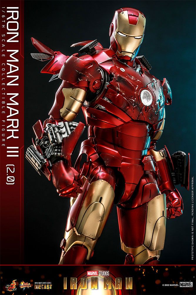 Iron Man Movie Masterpiece Series Diecast Action Figure 1/6 Iron Man Mark III (2.0) 32 cm