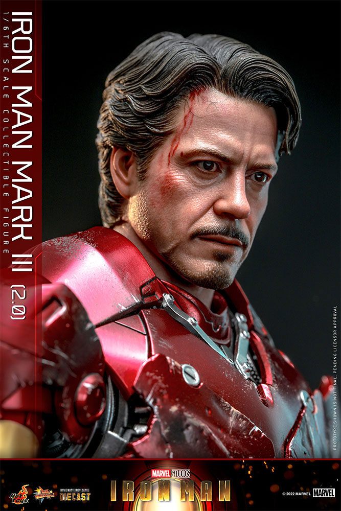 Iron Man Movie Masterpiece Series Diecast Action Figure 1/6 Iron Man Mark III (2.0) 32 cm