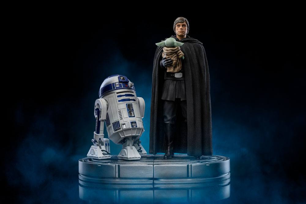 Star Wars The Mandalorian Art Scale Statue 1/10 Luke Skywalker and Grogu 21 cm