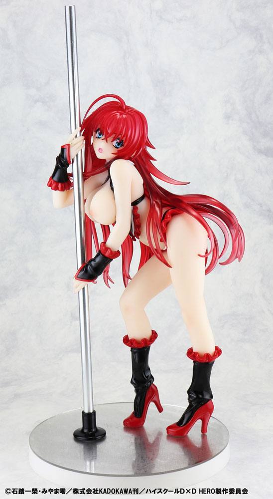 High School DxD Statue 1/7 Rias Gremory Pole Dance Ver. Black Color 20 cm