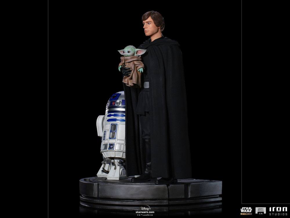 Star Wars The Mandalorian Legacy Replica Statue 1/4 Luke Skywalker, R2-D2 &amp; Grogu 54 cm