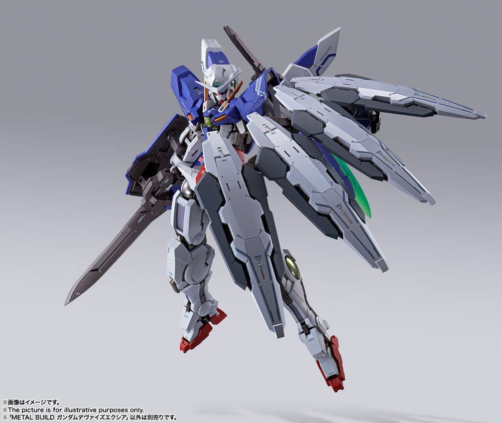 Mobile Suit Gundam 00 Revealed Chronicle Metal Build Diecast Action Figure Gundam Devise Exia 18 cm