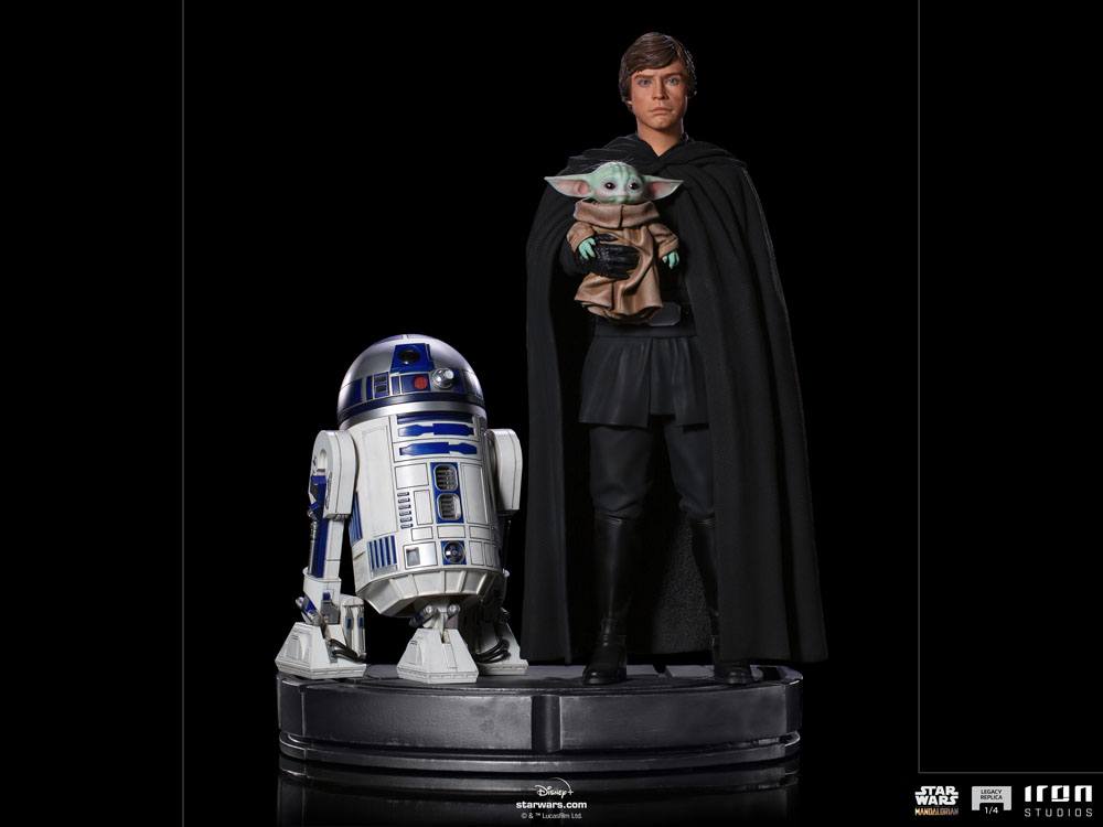 Star Wars The Mandalorian Legacy Replica Statue 1/4 Luke Skywalker, R2-D2 &amp; Grogu 54 cm