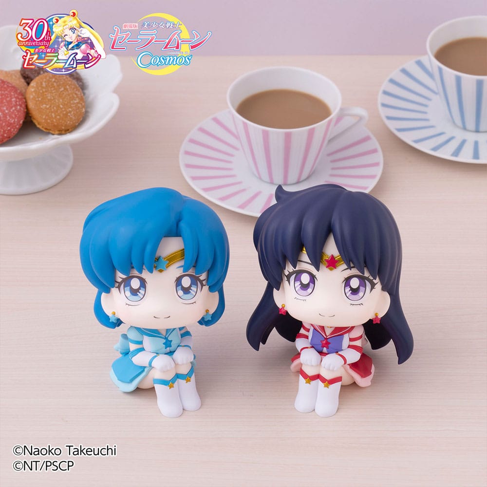 Sailor Moon Cosmos Look Up PVC Statues Eternal Sailor Mercury &amp; Eternal Sailor Mars Set 11 cm