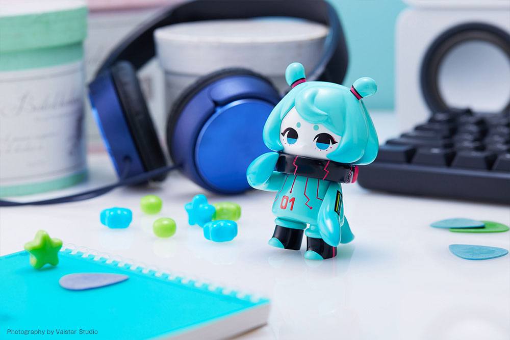 Hinomoto Heavy Industries Action Figure Ocean Exploration Robot Denshitako No. 3 Hatsune Miku Color Ver. 9 cm