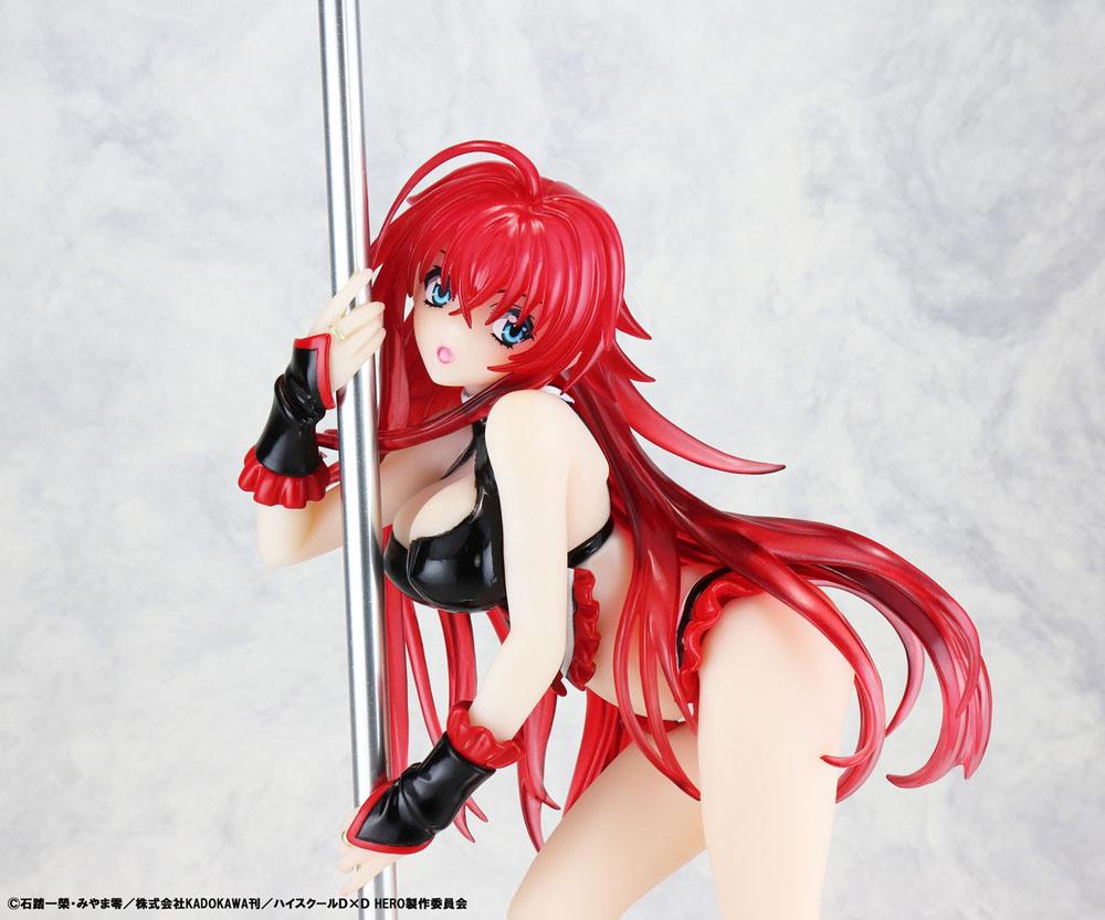 High School DxD Statue 1/7 Rias Gremory Pole Dance Ver. Black Color 20 cm