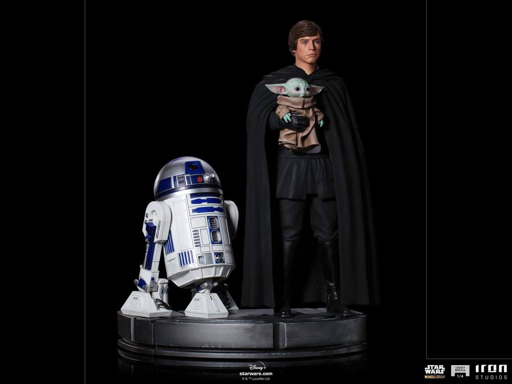 Star Wars The Mandalorian Legacy Replica Statue 1/4 Luke Skywalker, R2-D2 &amp; Grogu 54 cm