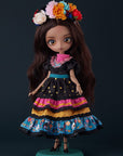 Harmonia Bloom Seasonal Doll Figures Outfit Set: Gabriela (Black)