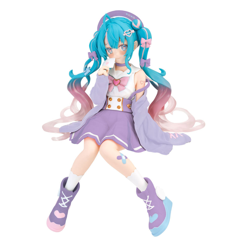 Hatsune Miku Noodle Stopper PVC Statue Hatsune Miku Love Sailor Purple Color Ver. 13 cm