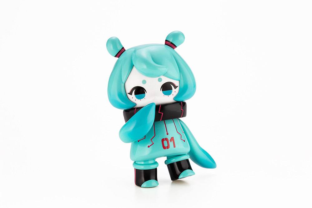 Hinomoto Heavy Industries Action Figure Ocean Exploration Robot Denshitako No. 3 Hatsune Miku Color Ver. 9 cm