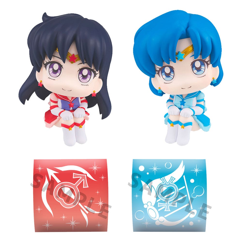 Sailor Moon Cosmos Look Up PVC Statues Eternal Sailor Mercury &amp; Eternal Sailor Mars Set 11 cm