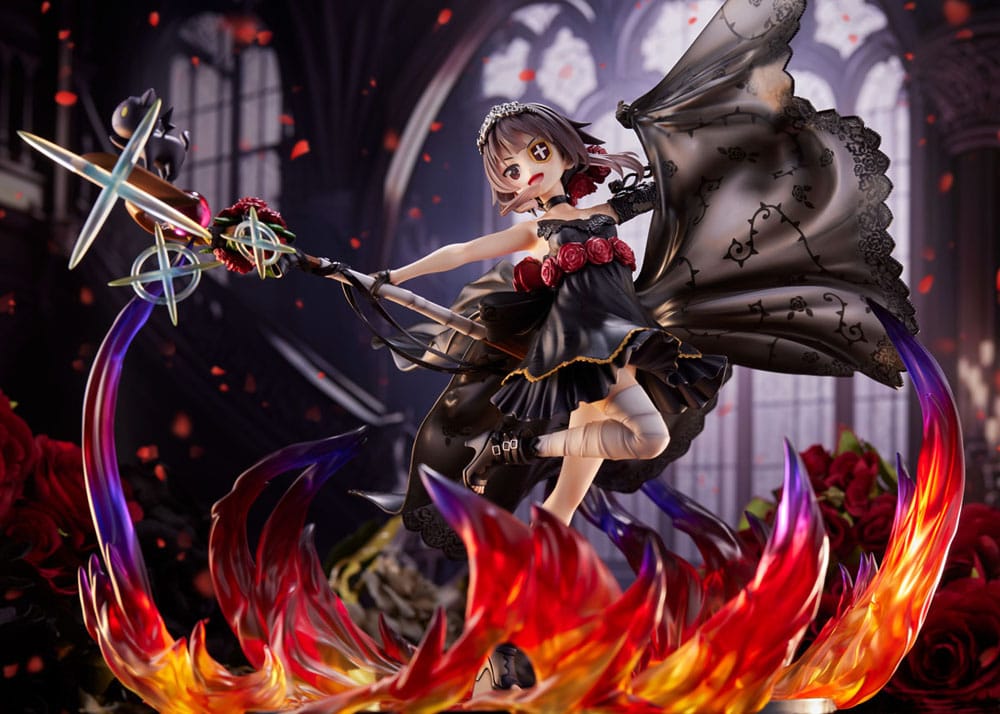 Konosuba God&#39;s blessing on this wonderful world! PVC Statue 1/7 Megumin the Black Rose Dress Ver. 28 cm