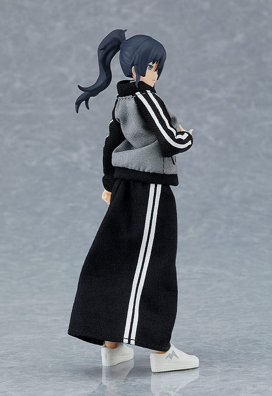 Original Character Figma Action Figure Female Body (Makoto) with Tracksuit + Tracksuit Skirt Outfit 13 cm