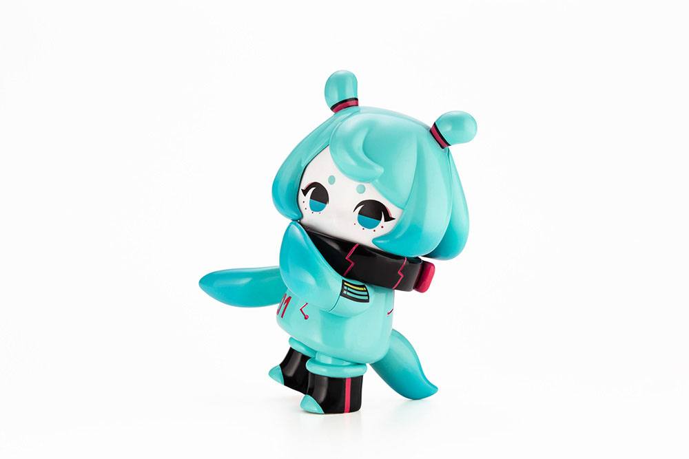 Hinomoto Heavy Industries Action Figure Ocean Exploration Robot Denshitako No. 3 Hatsune Miku Color Ver. 9 cm