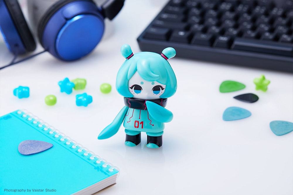 Hinomoto Heavy Industries Action Figure Ocean Exploration Robot Denshitako No. 3 Hatsune Miku Color Ver. 9 cm