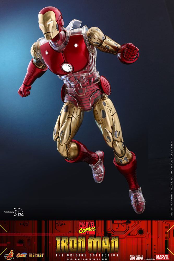 Marvel The Origins Collection Comic Masterpiece Action Figure 1/6 Iron Man 33 cm