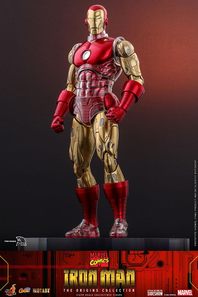 Marvel The Origins Collection Comic Masterpiece Action Figure 1/6 Iron Man 33 cm