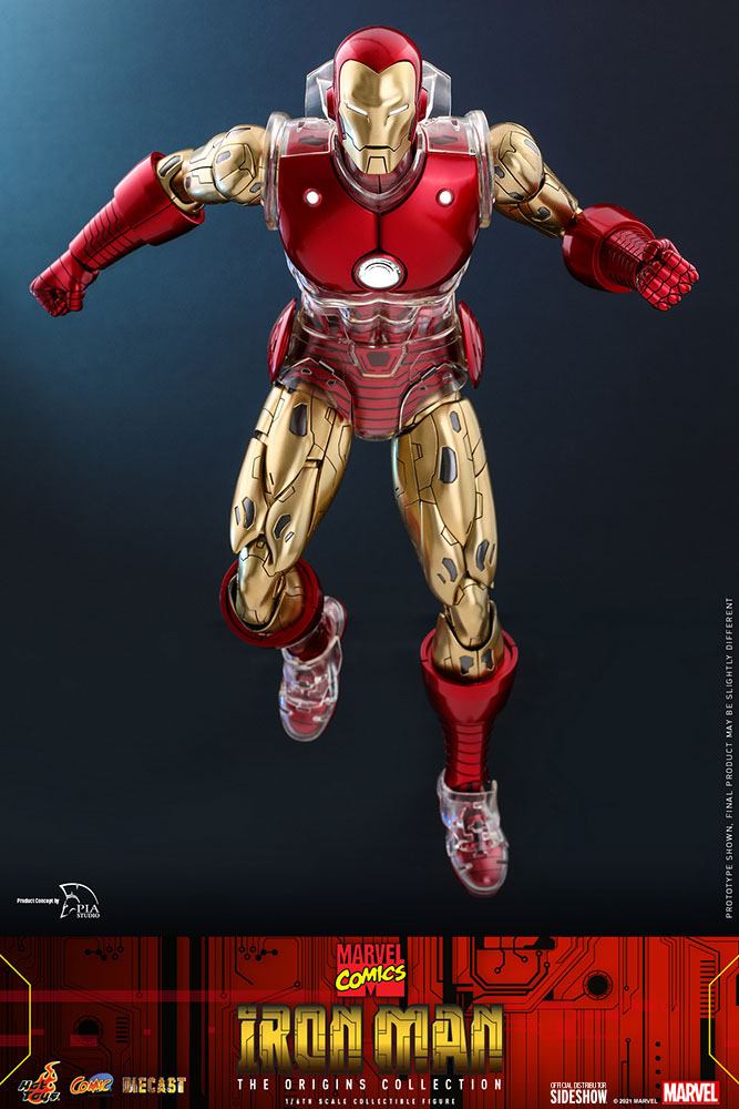 Marvel The Origins Collection Comic Masterpiece Action Figure 1/6 Iron Man 33 cm