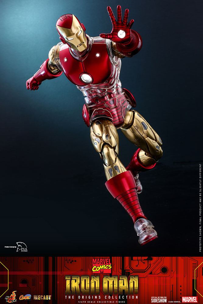 Marvel The Origins Collection Comic Masterpiece Action Figure 1/6 Iron Man 33 cm