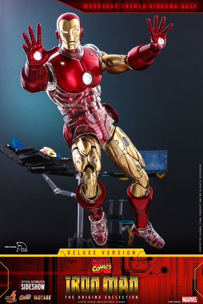 Marvel The Origins Collection Comic Masterpiece Action Figure 1/6 Iron Man Deluxe Version 33 cm