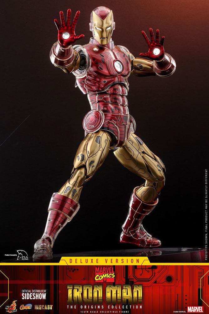 Marvel The Origins Collection Comic Masterpiece Action Figure 1/6 Iron Man Deluxe Version 33 cm