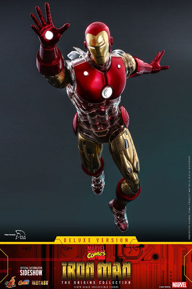 Marvel The Origins Collection Comic Masterpiece Action Figure 1/6 Iron Man Deluxe Version 33 cm