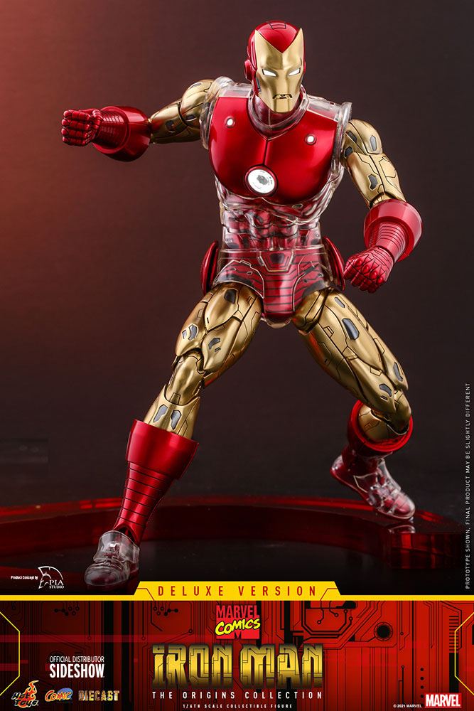 Marvel The Origins Collection Comic Masterpiece Action Figure 1/6 Iron Man Deluxe Version 33 cm