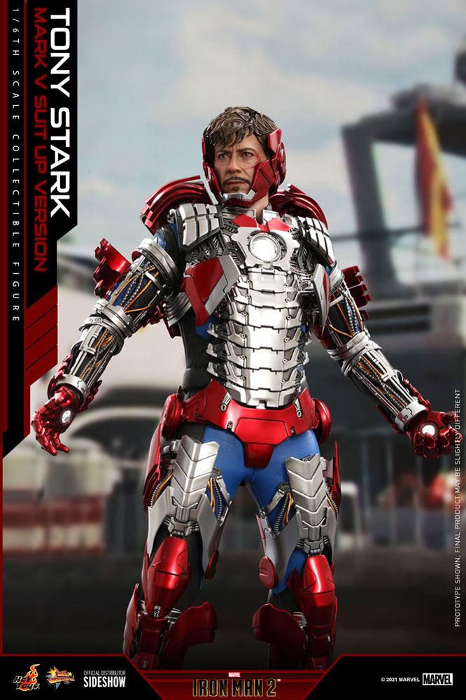 Iron Man 2 Movie - Tony Stark (Mark V Suit Up Version) - Masterpiece Action Figure 31 cm