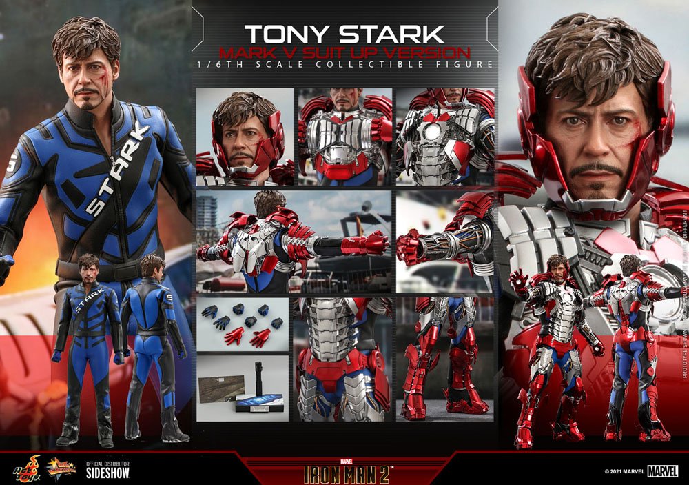 Iron Man 2 Movie - Tony Stark (Mark V Suit Up Version) - Masterpiece Action Figure 31 cm