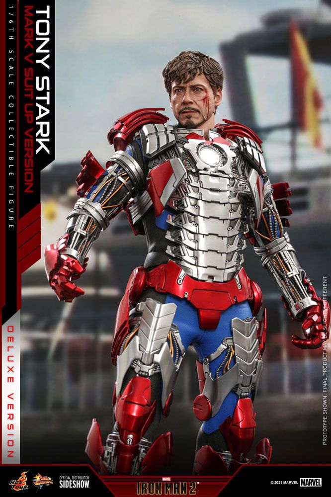 Iron Man 2 Movie - Tony Stark (Mark V Suit Up Version) Deluxe - Masterpiece Action Figure 31 cm