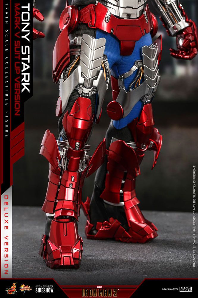 Iron Man 2 Movie - Tony Stark (Mark V Suit Up Version) Deluxe - Masterpiece Action Figure 31 cm