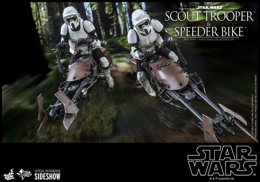 Star Wars Episode VI Action Figure 1/6 Scout Trooper &amp; Speeder Bike 30 cm