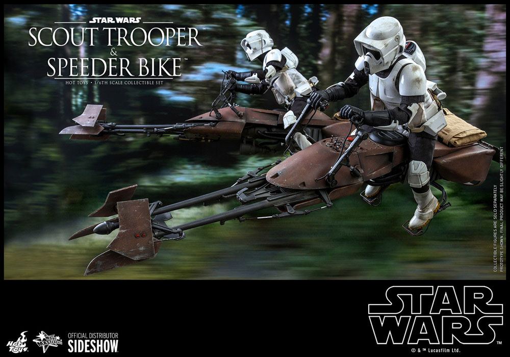 Star Wars Episode VI Action Figure 1/6 Scout Trooper &amp; Speeder Bike 30 cm