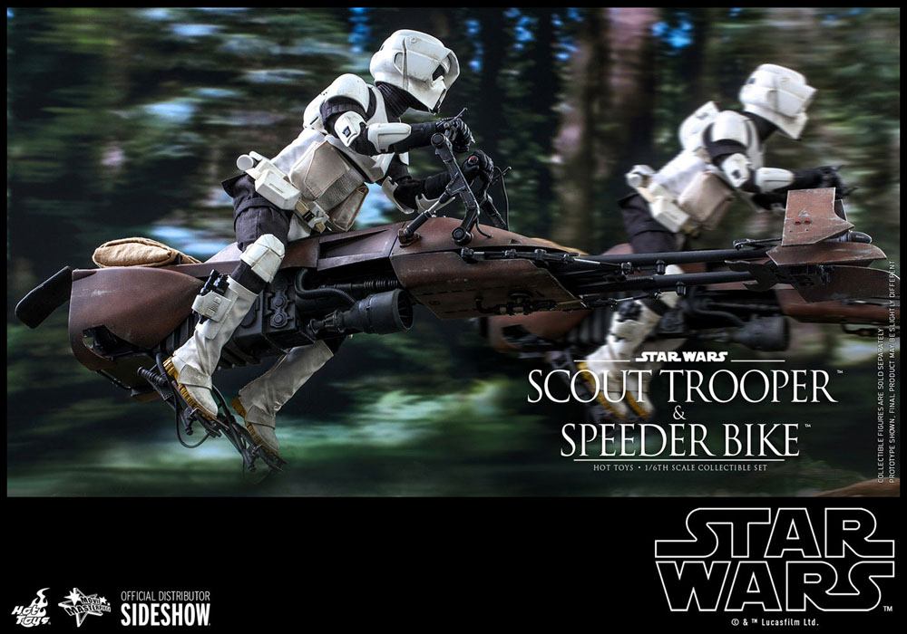 Star Wars Episode VI Action Figure 1/6 Scout Trooper &amp; Speeder Bike 30 cm