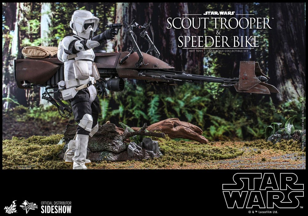 Star Wars Episode VI Action Figure 1/6 Scout Trooper &amp; Speeder Bike 30 cm