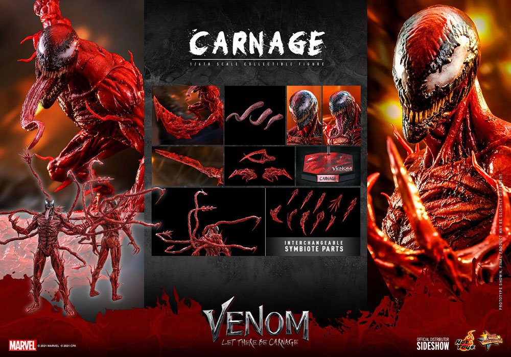 Venom: Let There Be Carnage Movie Masterpiece Series PVC Action Figure 1/6 Carnage 43 cm