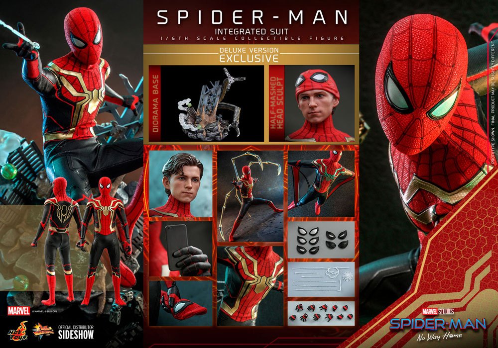 Spider-Man: No Way Home Movie Masterpiece Action Figure 1/6 Spider-Man (Integrated Suit) Deluxe Ver. 29 cm