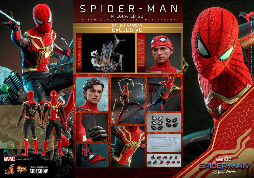 Spider-Man: No Way Home Movie Masterpiece Action Figure 1/6 Spider-Man (Integrated Suit) Deluxe Ver. 29 cm