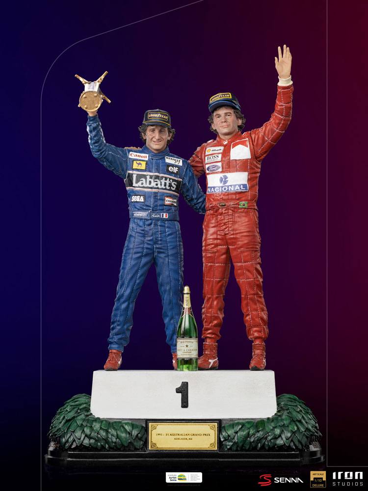 Ayrton Senna Deluxe Art Scale Statue 1/10 Alain Prost &amp; Ayrton Senna (The Last Podium 1993) 27 cm